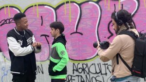 Grabación de videobook en Madrid en exteriores